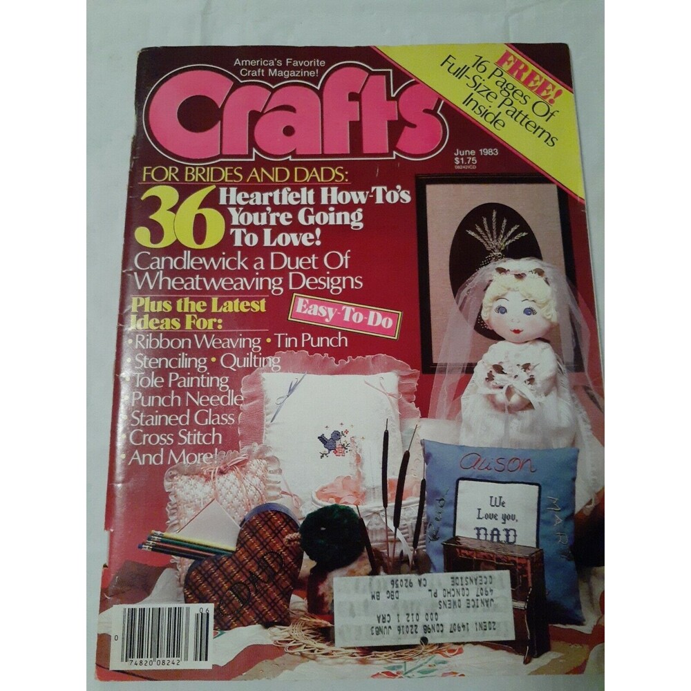 Vtg Crafts Magazine June 1983 Hobbies Crafts Patterns Decor